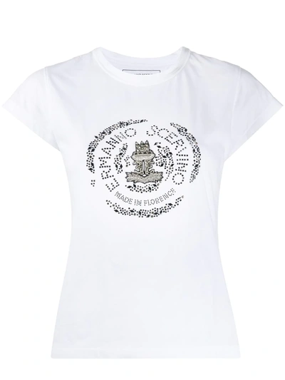 Ermanno Scervino Printed Short Sleeve T-shirt In White