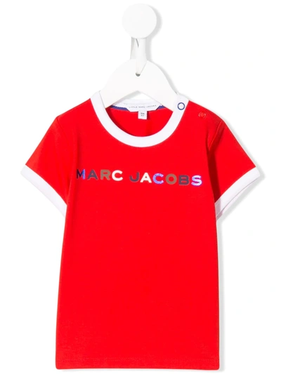 Little Marc Jacobs Babies' Logo-print T-shirt In Red