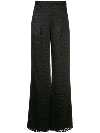 Alexis Galini High Waisted Palazzo Trousers In Black