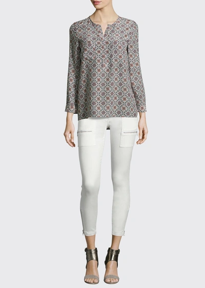 Joie Park Twill Skinny Jeans In Porcelain