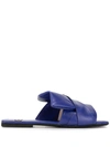 N°21 Crossover Strap Sandals In Blue