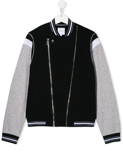 Givenchy Teen Logo-print Zipped Bomber Jacket In Black