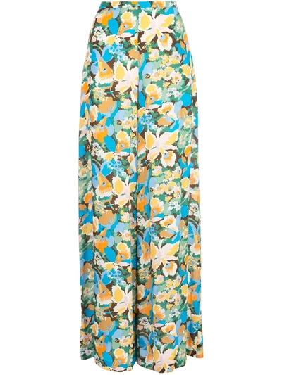 M Missoni Belted Printed Stretch-jersey Wide-leg Pants In Multicoloured