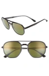 Ray Ban Rb4321 Chromance Polarised Lenses Sunglasses In Grey/ Green Gold Grad Polar