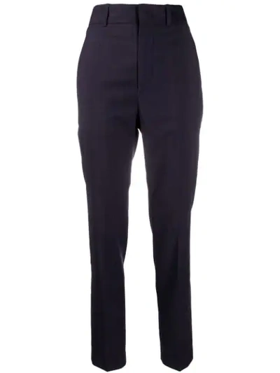 Isabel Marant Étoile Check Print Trousers In Blue