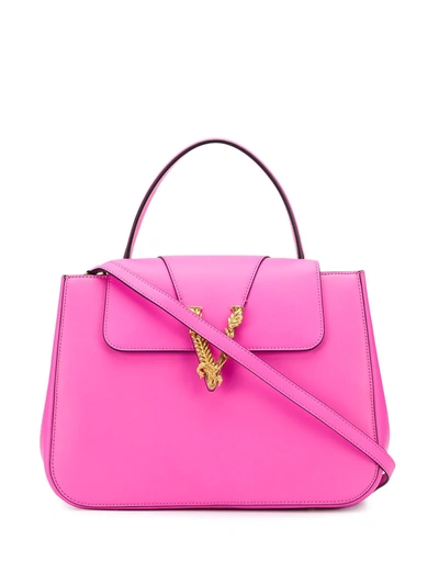 Versace Virtus Top Handle Bag In Pink