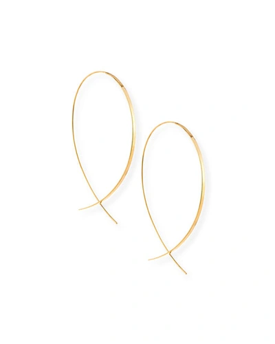 Lana Flat 14k Upside Down Hoop Earrings In Yellow Gold