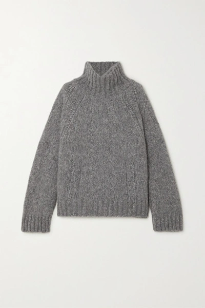 By Malene Birger + Net Sustain Aleya Oversized Alpaca-blend Turtleneck Sweater In Gray