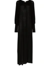 Totême Anville Oversized Gathered Stretch-knit Maxi Dress In Black