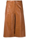 Arma High Rise Cropped Trousers In Brown