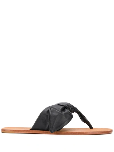 Ulla Johnson Dixie Flat Sandals In Black