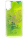 Kenzo Tiger Liquid Logo-print Iphone X/xs Case In Yellow