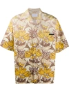 Prada Tropical Floral Print Short Sleeves Shirt In Multicolor