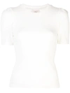 Cinq À Sept Julie Short-sleeved Top In White