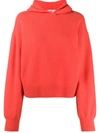 Pringle Of Scotland Relaxed Hooded Sweater In Orange