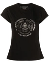 Ermanno Scervino Embellished Logo T-shirt In Black
