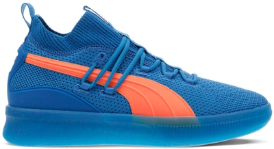 Pre-owned Puma  Clyde Court City Pack New York Knicks In Strong Blue/shocking Orange