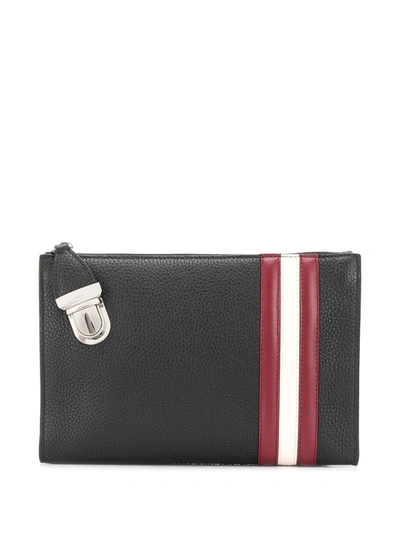 Bally Stein Zipped Clutch Bag In Black