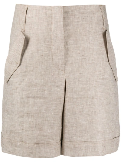 Lorena Antoniazzi Wide Leg Shorts In Neutrals