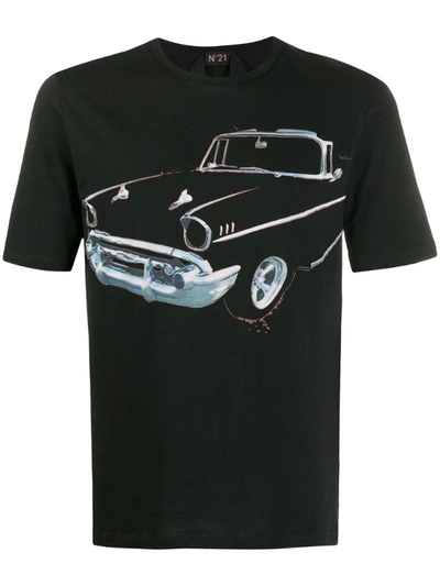 N°21 Car Print T-shirt In Black