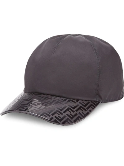 Fendi Ff Motif Baseball Cap In Black