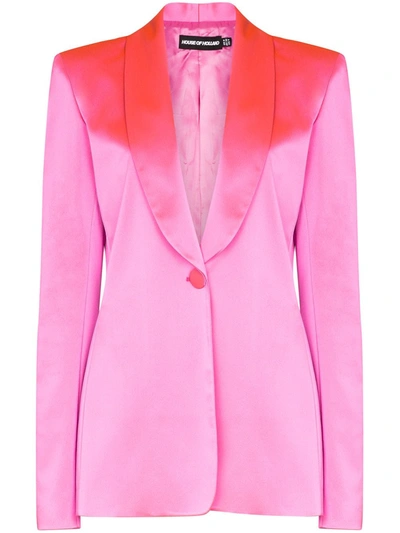 House Of Holland Oversized Satin-crepe Blazer In Pink