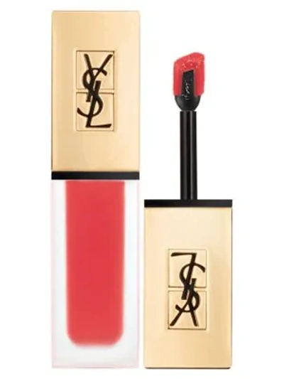 Saint Laurent Tatouage Couture Liquid Matte Lip Stain In Orange