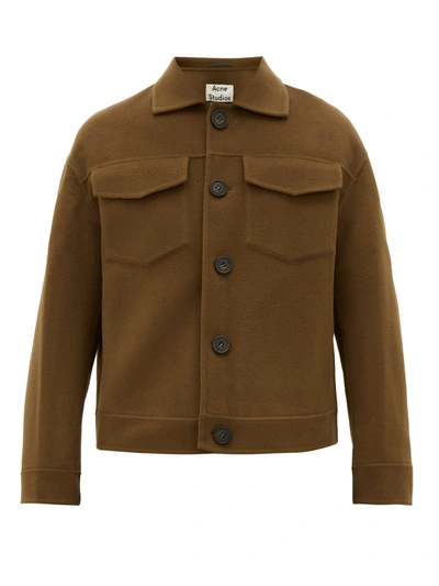 Acne Studios Dagnite Boiled-wool Jacket In Brown