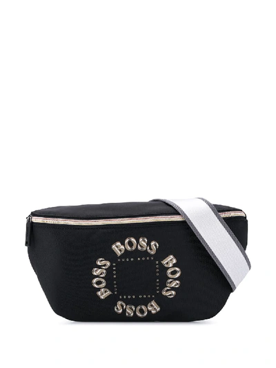 Hugo Boss Logo Print Belt Bag In Black