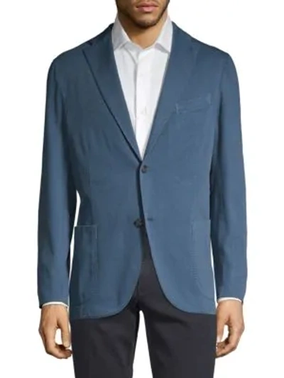 Boglioli Stretch-cotton Sportcoat In Blue