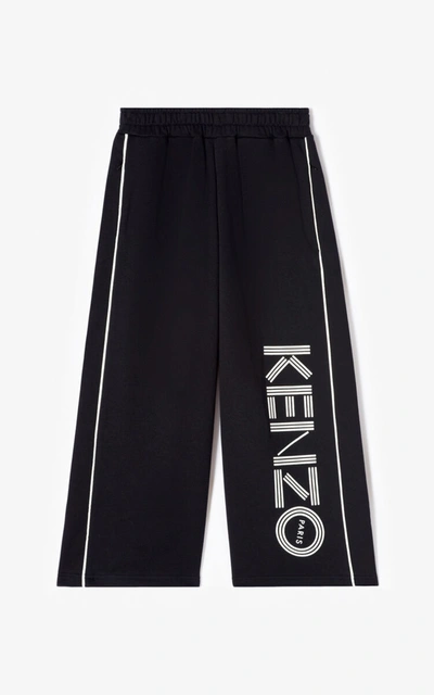 Kenzo Logo Culottes In Black