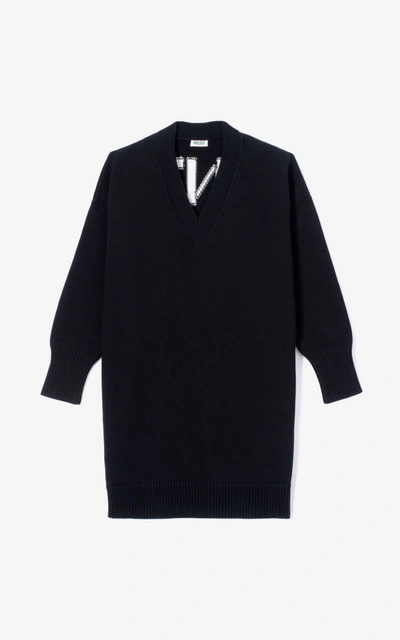 Kenzo Logo Jumper Dress In Black