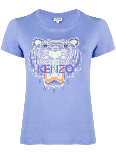 Kenzo T-shirt Tiger In Pink & Purple