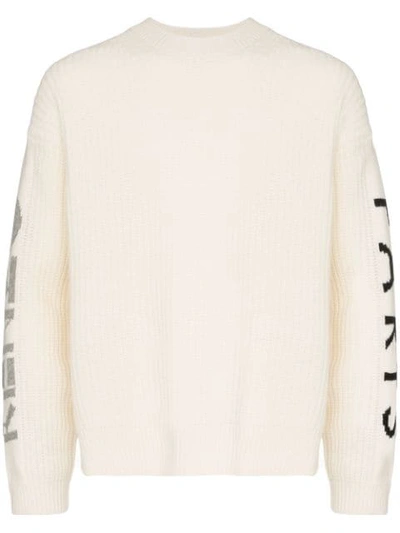 Kenzo Paris Logo Sweater In Neutrals