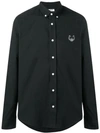 Kenzo Tiger Patch Shirt In Black