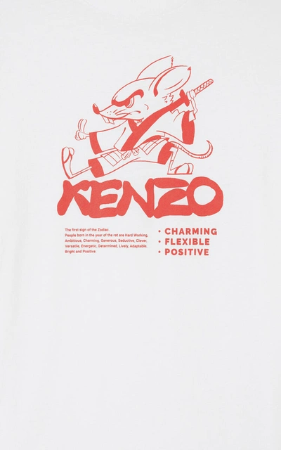 Kenzo Chinese New Year Capsule Kung Fu Rat T-shirt In White,red