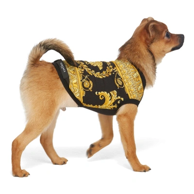 Versace Black & Yellow Medusa Barocco T-shirt In Black S: 6" Neck X 12" Chest X 9" Back X 6.5" Front M: 6" Neck X 12" Chest X 10.75" Back X 8" F