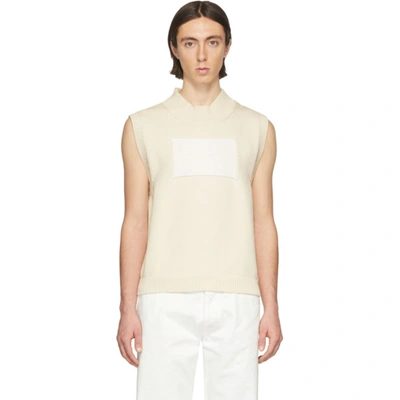 Maison Margiela Off-white Gauge 3 Tank Top In 103f Ecruof