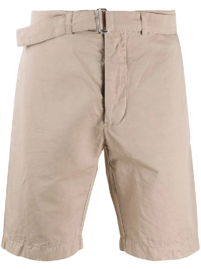 Officine Generale Julian Garment-dyed Shorts In Neutrals