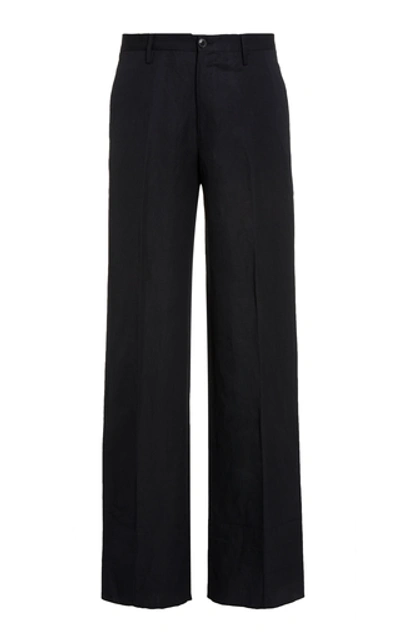 Eidos Cotton Wide-leg Trousers In Black