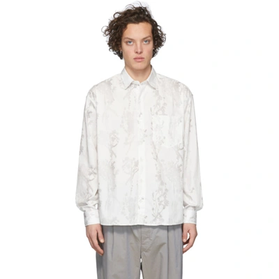 Jacquemus La Chemise Simon Printed Cotton-poplin Shirt In White