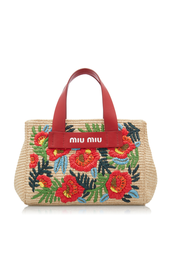 miu miu straw bag