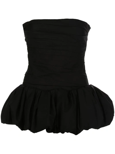 Khaite Women's Kimmy Strapless Peplum Top In Black