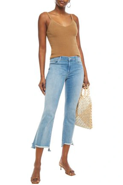 J Brand Distressed Mid-rise Kick-flare Jeans