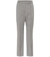 Acne Studios Patrina High-rise Pinstriped Wool Trousers In Grey