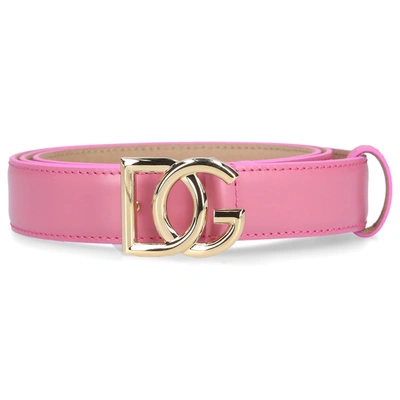 Dolce & Gabbana Belt Be1335 Calfskin In Pink