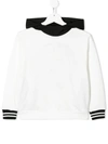 Fendi Kids' White Sweatshirt With Black Double Ff For Boy