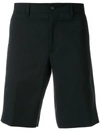 Prada Stretch Gabardine Bermuda Shorts In Blue