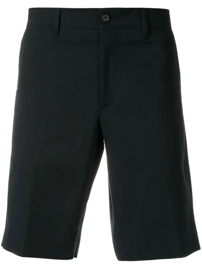 Prada Stretch Gabardine Bermuda Shorts In Blue