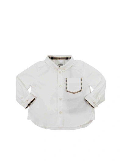 Burberry White Baby Boy Shirt